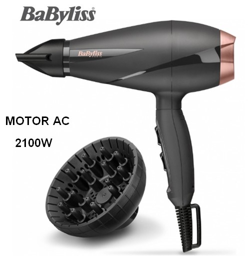 BAB6709DE  SECADOR DE PELO BABYLISS 2100W GRIS/ROSA