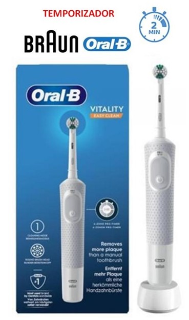 BRAD100413.1EASY  CEPILLO DENTAL BRAUN ORAL-B VITALITY 100 EASY BLANCO CAJA