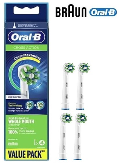 BRAEB50RB4CROSS  CABEZALES DE RECAMBIO BRAUN ORAL-B X4 CROSS ACTION