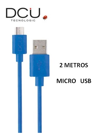 DCU30401240  CABLE USB-MICRO USB DCU 2M. AZUL