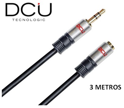 DCU30701070  CABLE ALARGADOR JACK M-JACK H 3,5mm DCU 3M.