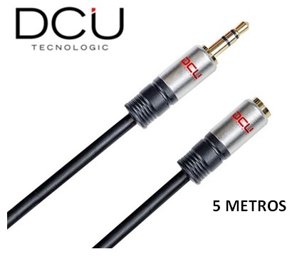 DCU30701080  CABLE ALARGADOR JACK M-JACK H 3,5mm DCU 5M.