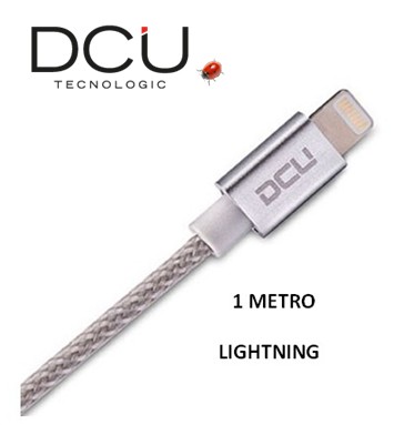 DCU34101205  CABLE IPHONE LIGHTNING DCU 1M. PLATA