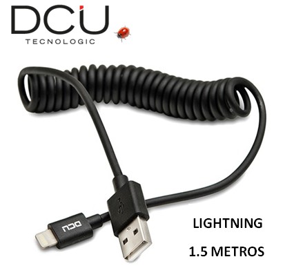 DCU34101270  CABLE DCU LIGHTNING - USB RIZADO 1.5M. NEGRO