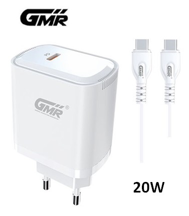 GMRCH2103  ALIMENTADOR GMR TIPO C 20W +CABLE TIPO C A C