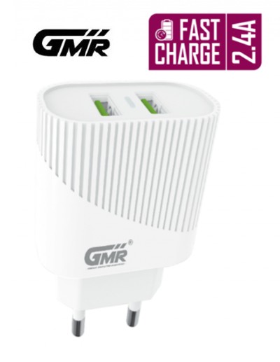 GMRCH2504  ALIMENTADOR GMR 2XUSB 2.4A.