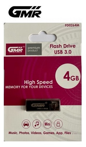 GMRFD0204M  PENDRIVE MINI GMR 4GB USB 3.0 METAL SERIES