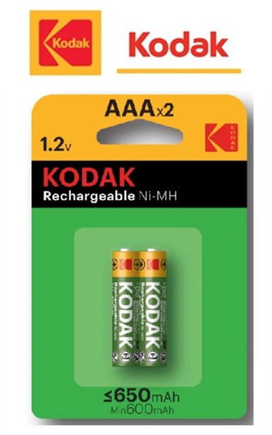 KOD30955042  PILA KODAK RECARGABLE LR3(AAA) X 2 (650 mAh)