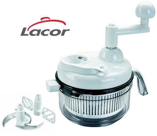 LAC60361  PICADORA LACOR MANUAL 2 CUCHILLAS+BATIDOR1 L.