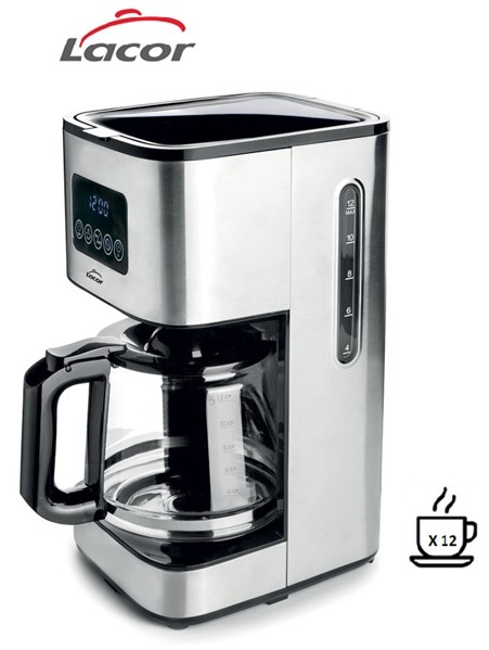 LAC69279  CAFETERA GOTEO LACOR DROP 12 TAZAS PROGRAMABLE