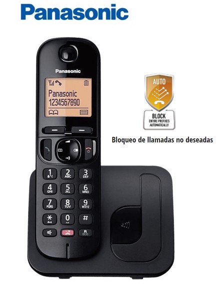 PANKXTGC250NG  TELÉFONO PANASONIC INALÁMBRICO LCD BLOQUEO LLAMADAS NEGRO