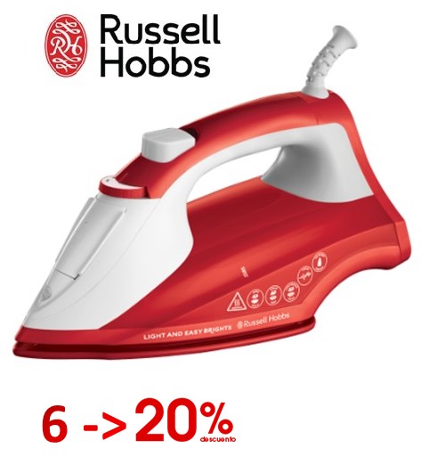 RUS2648156  PLANCHA DE VAPOR RUSSELL HOBBS 2400 WLIGHT&EASY BRIGHTS