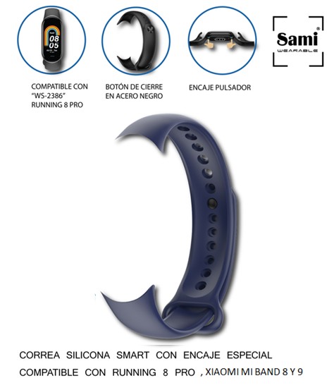 SAMCS5AZ  CORREA SILICONA SAMI AZUL