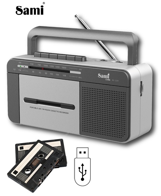 SAMRS12207  RADIO CASSETTE SAMI 2  BANDAS GRABACIÓN USB