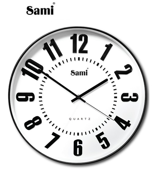 SAMRSP11615  RELOJ DE PARED SILENCIOSO SAMI TAIWAN NEGRO