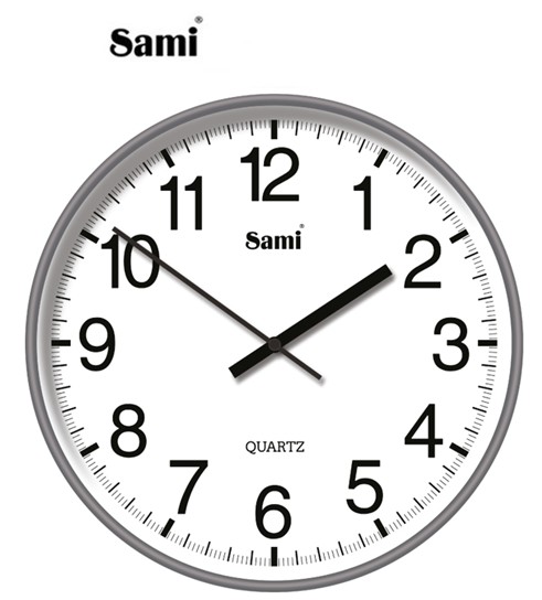 SAMRSP11632  RELOJ DE PARED SILENCIOSO SAMI TAIWAN GRIS MATE