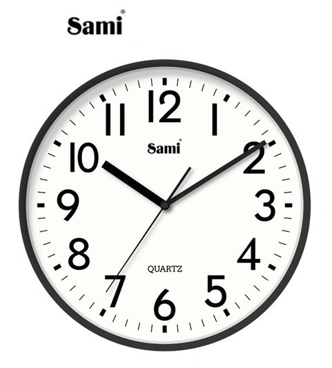 SAMRSP11633  RELOJ DE PARED SILENCIOSO SAMI TAIWAN NEGRO