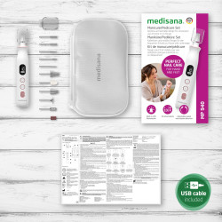 SET DE MANICURA Y PEDICURA MEDISANA PANTALLA LCD