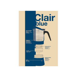 CAFETERA INOXIBAR ITALIANA CLAIR BLUE 9 TAZAS