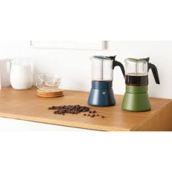 CAFETERA INOXIBAR ITALIANA CLAIR GREEN 4 TAZAS