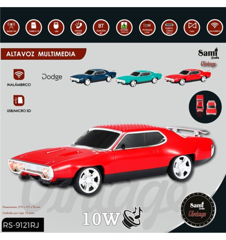 ALTAVOZ BLUETOOTH SAMI DODGE 10W ROJO