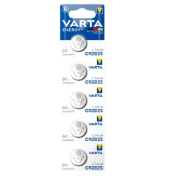 PILA VARTA ALCALINA CR2025 ( BLISTER 5 uds)