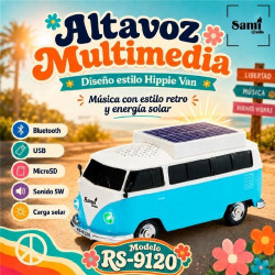 ALTAVOZ BLUETOOTH SAMI FURGONETA AZUL