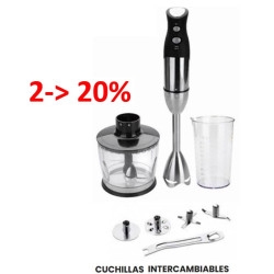 Batidora Lacor 700W + Picadora Cuchillas Intercambiables