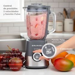 BATIDORA DE VASO CRISTAL GRUNKEL CHEFMIX 1000 W.