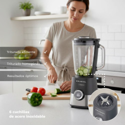 BATIDORA DE VASO CRISTAL GRUNKEL CHEFMIX 1000 W.