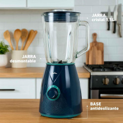 BATIDORA DE VASO CRISTAL JATA 1,5L.1300W.