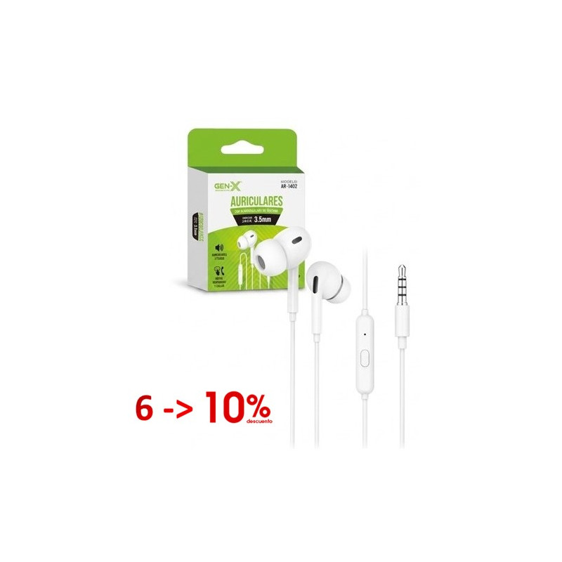Auricular Botón GEN X Jack con Micro