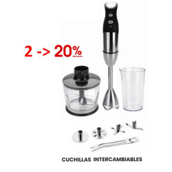 Batidora Lacor 700W + Picadora Cuchillas Intercambiables