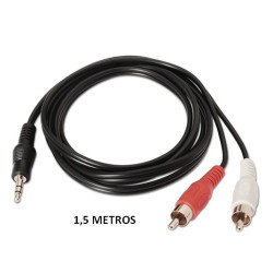 Cable Jack M 3,5mm-2 RCA DCU Basic 1,5M.