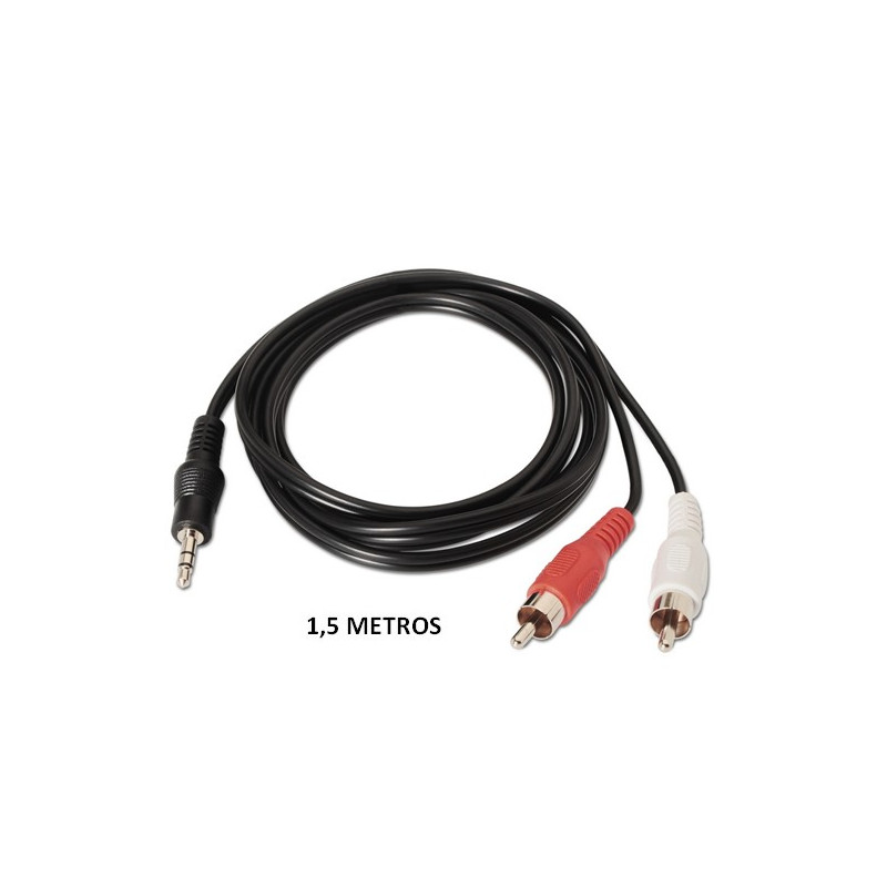 Cable Jack M 3,5mm-2 RCA DCU Basic 1,5M.