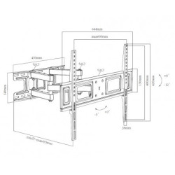 SOPORTE TV DCU 32"-70" FULL MOTION BRAZO ARTICULADO