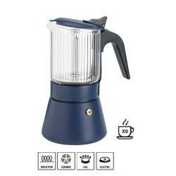 Cafetera Inoxibar Italiana Clair Blue 9 Tazas