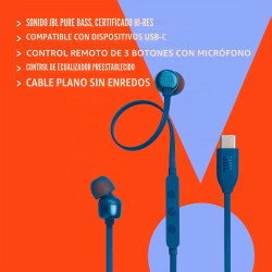 AURICULAR BOTÓN JBL CON MICRO USB C BLANCO