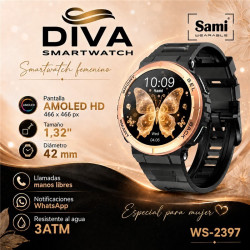 SMARTWATCH SAMI DIVA NEGRO ROSEGOLD