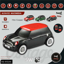 ALTAVOZ BLUETOOTH SAMI MINI COOPER NEGRO