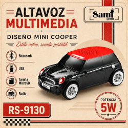 ALTAVOZ BLUETOOTH SAMI MINI COOPER NEGRO