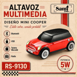 ALTAVOZ BLUETOOTH SAMI MINI COOPER ROJO