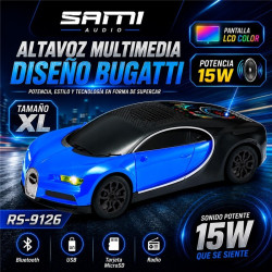 ALTAVOZ BLUETOOTH SAMI BUGATTI AZUL