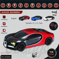 ALTAVOZ BLUETOOTH SAMI BUGATTI ROJO