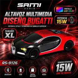 ALTAVOZ BLUETOOTH SAMI BUGATTI ROJO