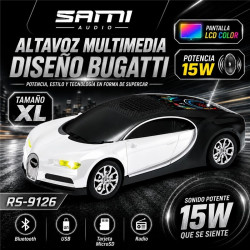 ALTAVOZ BLUETOOTH SAMI BUGATTI BLANCO