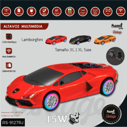 ALTAVOZ BLUETOOTH SAMI LAMBORGHINI ROJO