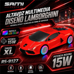 ALTAVOZ BLUETOOTH SAMI LAMBORGHINI ROJO