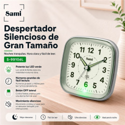 DESPERTADOR SAMI COLORES SURTIDOS