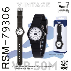 RELOJ PULSERA SAMI VINTAGE NEGRO